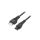 Kabel: 3x0,75mm2, CEI 23-50 (L) wtyk,IEC C5 żeński, 1m, 10A LT-319+535 H05VV-F 3X0.75 BLK 1M