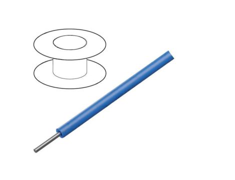 1561/24-BL005 Przewód HookUp Wire d: 24AWG drut Cu PVC niebieski 1000V 30,5m