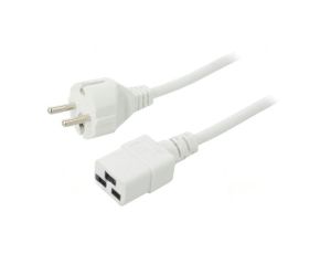 SN25-3/10/2WH Kabel: 3x1mm2, CEE 7/7 (E/F) wtyk,IEC C19 żeński, 2m