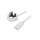 Kabel: 3x1mm2, BS 1363 (G) wtyk,IEC C13 żeński, 1m, 3A LT-318(3A) +501 3X1.0 WHT 1M