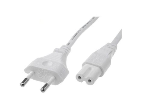 SN14-2/07/3WH Kabel: 2x0,75mm2, CEE 7/16 (C) wtyk,IEC C7 żeński, 3m