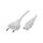 Kabel: 2x0,75mm2, CEE 7/16 (C) wtyk,IEC C7 żeński, 3m LT-207+503 H03VVH2-F 0.75/2C WHT 3M
