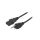 Kabel: 3x18AWG, IEC C13 żeński,NEMA 5-15 (B) wtyk, 1m, 10A LT-202+501 SVT 18/3 105C BLK 1M