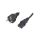 Kabel: 3x0,75mm2, CEE 7/7 (E/F) wtyk,IEC C13 żeński, 1,8m LT-312+501 H05VV-F 3X0.75 BLK 1.8M