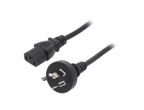 SN27-3/07/1BK Kabel: 3x0,75mm2, AS/NZS 3112 (I) wtyk,IEC C13 żeński, 1m