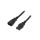 SN28-3/14/3.0BK Kabel: 3x14AWG, IEC C14 męski,IEC C15 żeński, 3m, 15A