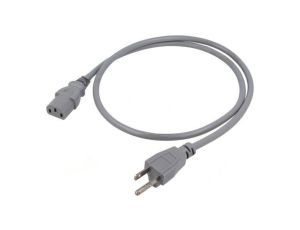 Kabel: 3x0,75mm2, IEC C13 żeński,NEMA 5-15 (B) wtyk, 1m LT-832+501 VCTF 3X0.75 1M GRY