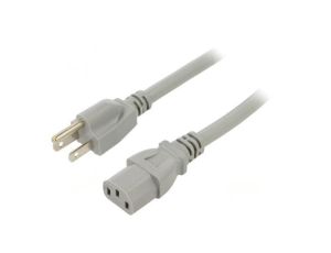 SN45-3/14/1.8GY Kabel: 3x14AWG, IEC C13 żeński,NEMA 5-15 (B) wtyk, 1,8m