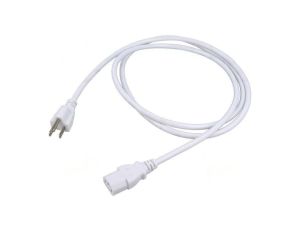 Kabel: 3x0,75mm2, IEC C13 żeński,NEMA 5-15 (B) wtyk, 1,8m LT-832+501 VCTF 3X0.75 1.8M WHT