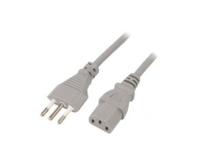 SN319-3/10/5GY Kabel: 3x1mm2, CEI 23-50 (L) wtyk,IEC C13 żeński, 5m