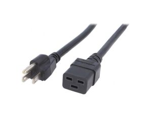 Kabel: 3x14AWG, IEC C19 żeński,NEMA 5-15 (B) wtyk, 1,5m LT-202+549 SJT 14/3 60C BLK 1.5M