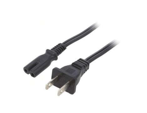 SN36-2/18/1BK Kabel: 2x18AWG, IEC C7 żeński,NEMA 1-15 (A) wtyk, 1m