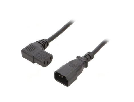WN114-3/10/3BK Kabel: 3x1mm2, IEC C13 żeński kątowy prawy,IEC C14 męski