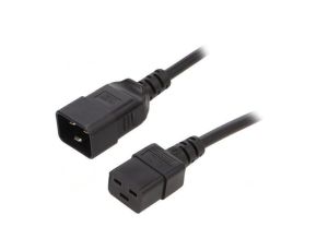 Kabel: 3x1,5mm2, IEC C19 żeński,IEC C20 męski, 5m LT-550+549 H05VV-F 1.5/3C BLK 5M