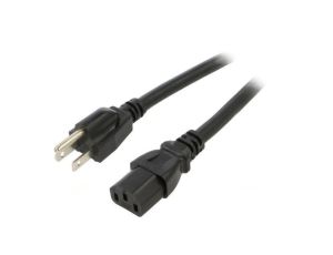 SN45-3/14/5BK Kabel: 3x14AWG, IEC C13 żeński,NEMA 5-15 (B) wtyk, 5m, 15A