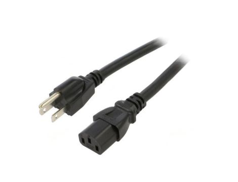 SN45-3/14/5BK Kabel: 3x14AWG, IEC C13 żeński,NEMA 5-15 (B) wtyk, 5m, 15A