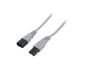 SN46-2/07/1GY Kabel: 2x0,75mm2, IEC C7 żeński,IEC C8 męski, 1m, 2,5A