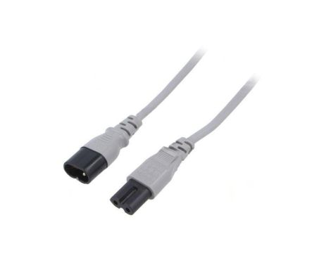 SN46-2/07/1GY Kabel: 2x0,75mm2, IEC C7 żeński,IEC C8 męski, 1m, 2,5A