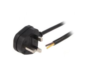 Kabel: 3x1mm2, BS 1363 (G) wtyk, 3m, 13A LT-318(13A) 3X1.0 BLK 3M END CUT