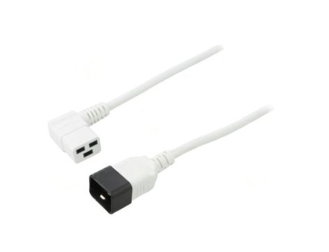 WN116-3/15/1WH Kabel: 3x1,5mm2, IEC C19 żeński kątowy,IEC C20 męski, 1m