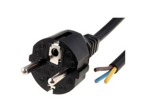 Kabel: 3x1mm2, CEE 7/7 (E/F) wtyk, 3m, 10A LT312 H05VV-F 3X1.0 3.0M BLK