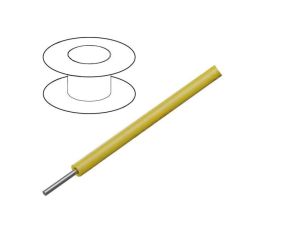 2841/1-YL005 Przewód HookUp Wire d: 30AWG drut Cu PTFE żółty 250V 30,5m