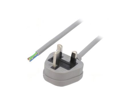 S23-3/10/3GY Kabel: 3x1mm2, BS 1363 (G) wtyk, 3m, 13A, 250V