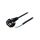 Kabel: 3x0,75mm2, CEE 7/7 (E/F) wtyk kątowy, 1,8m LT322 H05VV-F 3X0.75 1.8M BLK