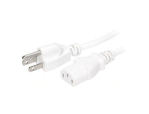 SN22-3/18/1.5WH Kabel: 3x18AWG, IEC C13 żeński,NEMA 5-15 (B) wtyk, 1,5m