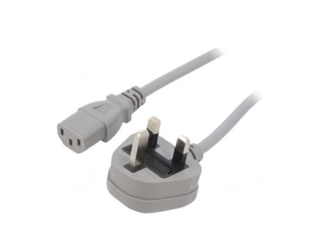 SN23-3/10/5GY Kabel: 3x1mm2, BS 1363 (G) wtyk,IEC C13 żeński, 5m, 3A