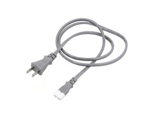 Kabel: 2x0,75mm2, IEC C7 żeński,JIS 8303 wtyk, 1m, 7A LT-819+537B VCTFK 2X0.75 1M GRY