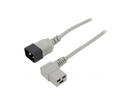WN116-3/15/1.8GY Kabel: 3x1,5mm2, IEC C19 żeński kątowy,IEC C20 męski, 1,8m