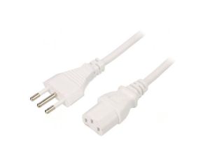 SN319-3/10/3WH Kabel: 3x1mm2, CEI 23-50 (L) wtyk,IEC C13 żeński, 3m