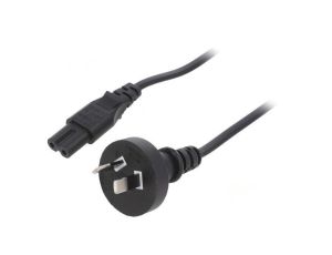 SN34-2/07/1.8BK Kabel: 2x0,75mm2, AS/NZS 3112 (I) wtyk,IEC C7 żeński, 1,8m