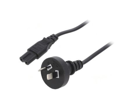 SN34-2/07/1.8BK Kabel: 2x0,75mm2, AS/NZS 3112 (I) wtyk,IEC C7 żeński, 1,8m