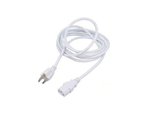 Kabel: 3x0,75mm2, IEC C13 żeński,NEMA 5-15 (B) wtyk, 3m LT-832+501 VCTF 3X0.75 3M WHT