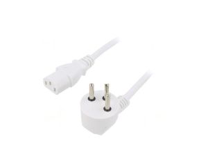 SN32-3/07/1.8WH Kabel: 3x0,75mm2, IEC C13 żeński,IS1-16P (H) wtyk kątowy