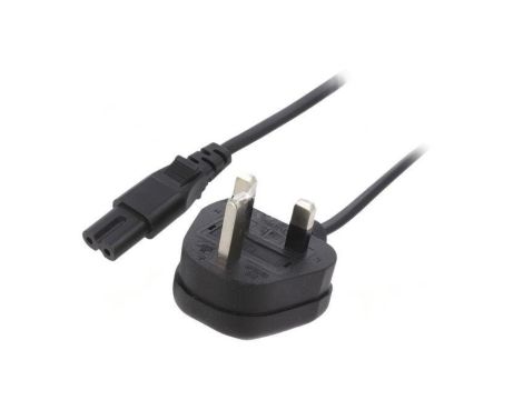 SN38-2/07/3BK Kabel: 2x0,75mm2, BS 1363 (G) wtyk,IEC C7 żeński, 3m