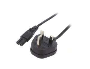 SN38-2/07/1BK Kabel: 2x0,75mm2, BS 1363 (G) wtyk,IEC C7 żeński, 1m