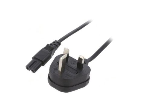 SN38-2/07/1BK Kabel: 2x0,75mm2, BS 1363 (G) wtyk,IEC C7 żeński, 1m