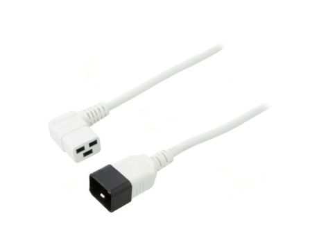 WN116-3/15/3WH Kabel: 3x1,5mm2, IEC C19 żeński kątowy,IEC C20 męski, 3m
