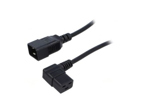 WN116-3/15/3BK Kabel: 3x1,5mm2, IEC C19 żeński kątowy,IEC C20 męski, 3m