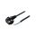 Kabel: 3x0,75mm2, CEE 7/7 (E/F) wtyk kątowy, 3m LT322 H05VV-F 3X0.75 3.0M BLK