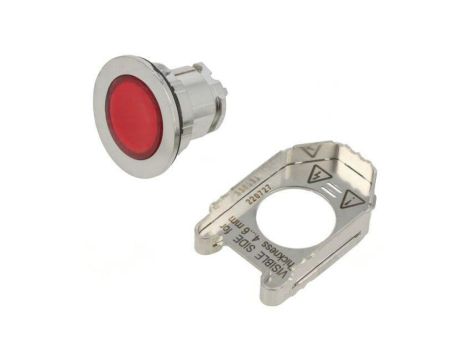 Przełącznik przyciskany 30mm Poz.stab 1 czerwony IP66 Poz 2 ZB4FW343