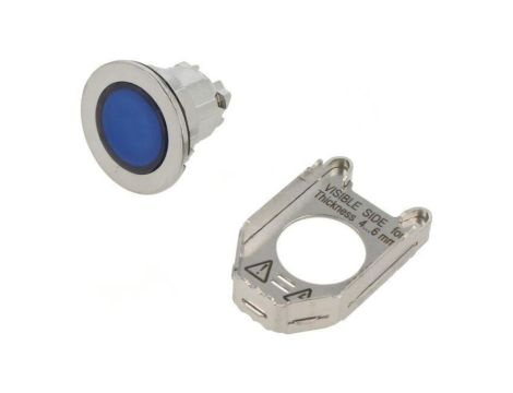 Przełącznik przyciskany 30mm Poz.stab 1 niebieski IP66 Poz 2 ZB4FW363