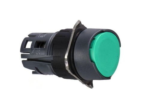 Przełącznik przyciskany 16mm Poz.stab 1 zielony Poz 2 ZB6AA3