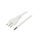 Kabel: 3x0,75mm2, CEI 23-50 (L) wtyk, 1,8m LT-319 3X0.75 WHT 1.8M END CUT
