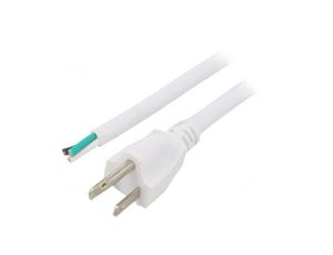 Kabel: 3x16AWG, NEMA 5-15 (B) wtyk, 1m, 13A LT202 3X16AWG 105E.C 1M WHT