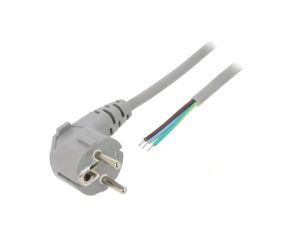 S3-3/07/2.0GY Kabel: 3x0,75mm2, CEE 7/7 (E/F) wtyk kątowy, 2m