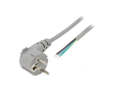 S3-3/07/2.0GY Kabel: 3x0,75mm2, CEE 7/7 (E/F) wtyk kątowy, 2m